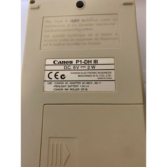 Vintage Canon P1-DH III Palm Printer 12 Digit Tax & Business Calculator - Picture 6 of 6